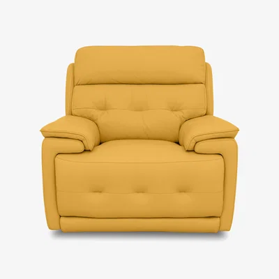 Furniture Village Brescia NC Leather Chair - Sunflower