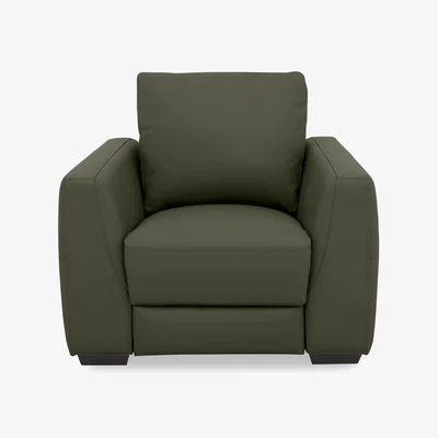 Furniture Village Dinky Leather Power Recliner Chair - Oslo Pine