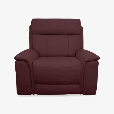 Furniture Village Comfort Story - Chill BV Leather Chair - BV Deep Red