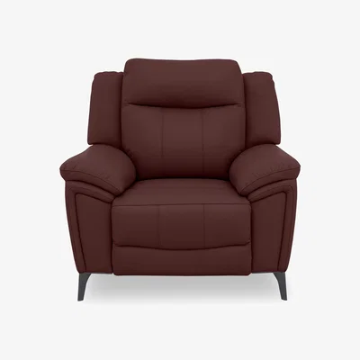 Furniture Village Panache Leather Chair - Ruby