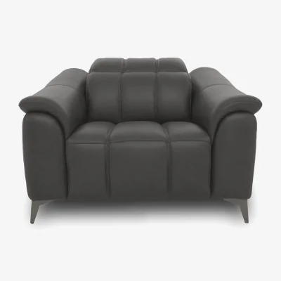 Furniture Village Angelo Leather Chair - Grey