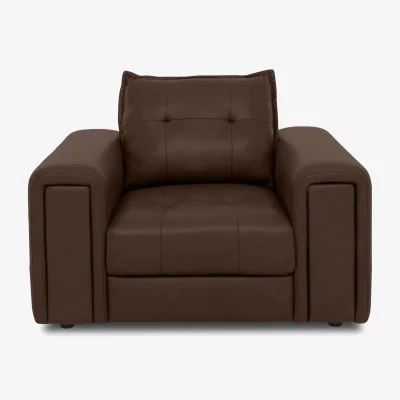 Furniture Village Boutique Goliath Leather Chair - Chocolate