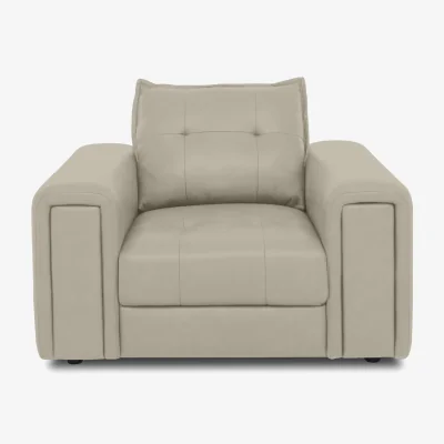 Furniture Village Boutique Goliath Leather Chair - Bone China