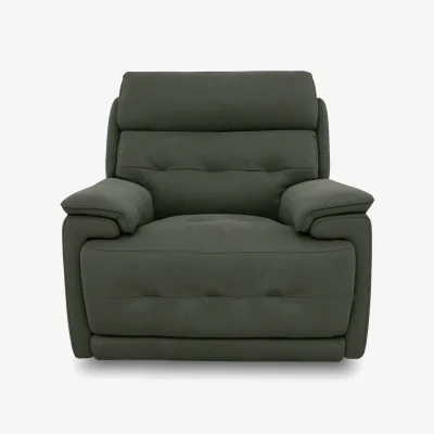 Furniture Village Brescia Fabric Chair with Power Recliner - R352 Forest Green