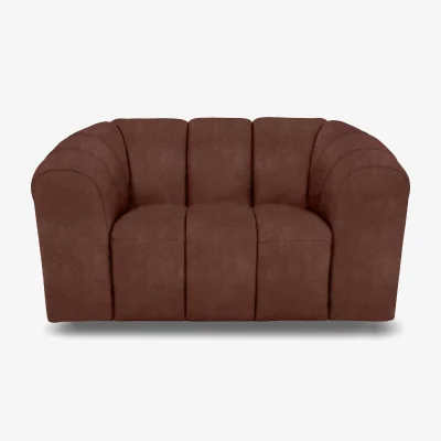 Furniture Village Rhianna Fabric Cuddler Chair - Manhattan Burnt Sienna