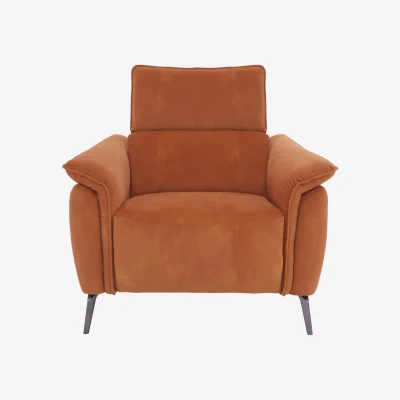 Furniture Village Jude Fabric Power Recliner Chair with Power Headrest - Dexter Pumpkin - Sofas and Armchairs - In Time for Christmas