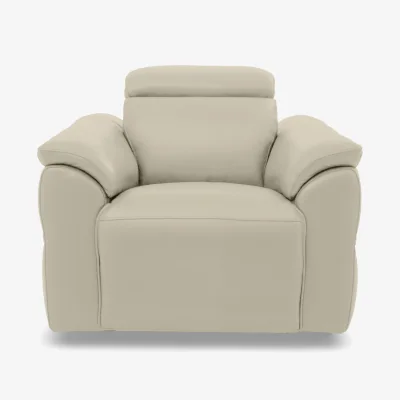 Furniture Village Dolomite Leather Chair with Power Recliner