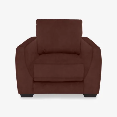 Furniture Village Dinky Fabric Power Recliner Chair - Manhattan Burnt Sienna
