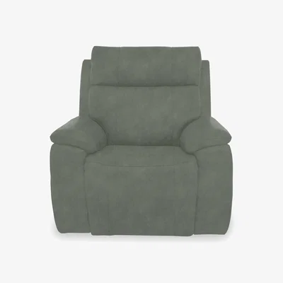 Furniture Village Aero Fabric Power Recliner Chair with Power Headrest and Heated Seat - Dexter Fern