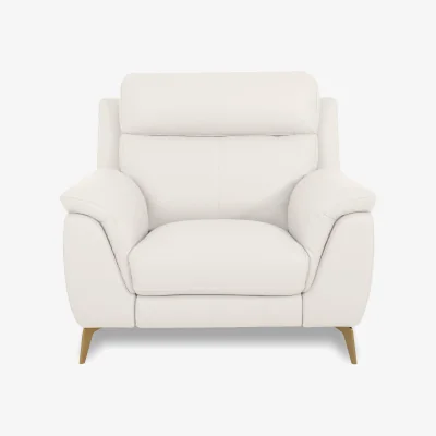 Furniture Village World of Leather - Eclipse Leather Chair with Power Recliner - Star White