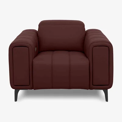 Furniture Village Elphaba Leather Chair with Power Recliner with Storage Arms