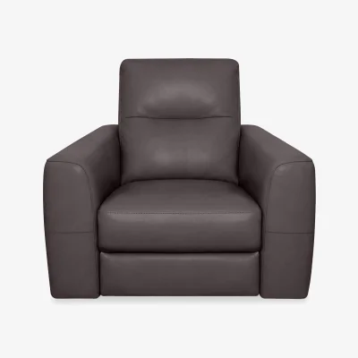 Furniture Village World of Leather - Nest NC Leather Chair - Dark Chocolate