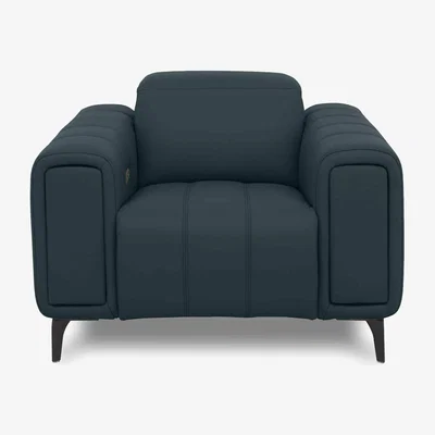 Furniture Village Elphaba Leather Chair with Power Recliner with Storage Arms