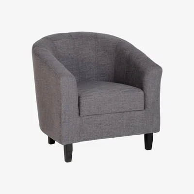 Furniture123 Seconique Tempo Tub Chair in Grey Fabric