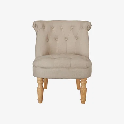 Furniture123 LPD Charlotte Occasional Accent Chair in Beige Fabric
