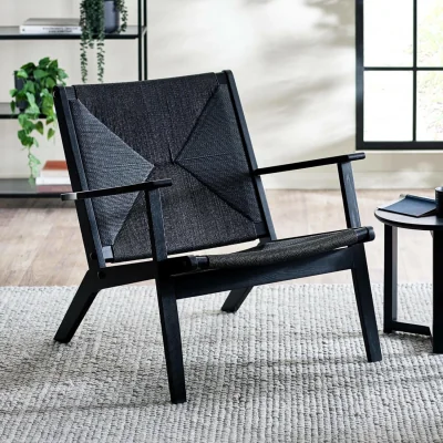 Furniture123 Black Oak Armchair - Icaria - Julian Bowen
