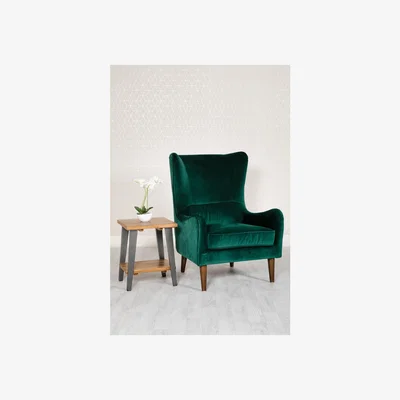 Furniture123 Green Velvet Accent Chair - Freya