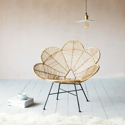 Graham & Green Natural Rattan Peacock Chair