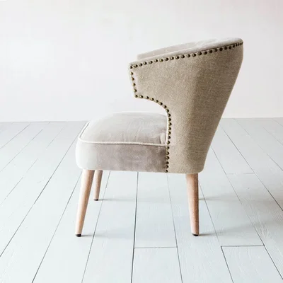 Graham & Green Audrey Silver Velvet Chair