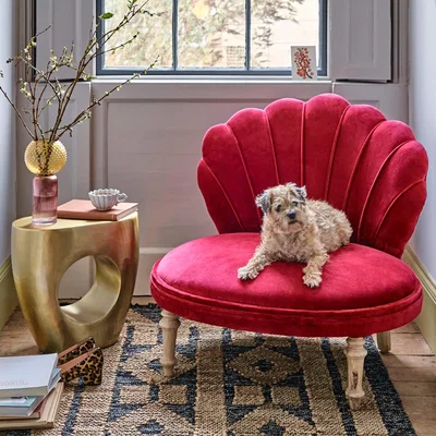 Graham & Green Sabrina Raspberry Clam Chair