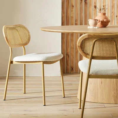 Habitat Habitat Zoey Pair of Fabric Chairs - Natural