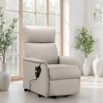 Habitat Julian Bowen Helena Fabric Rise & Recline Chair - Neutral