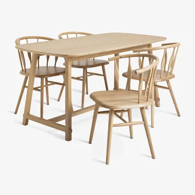 Habitat Habitat x Morris & Co. Canterbury Oak Table & 4 Chairs