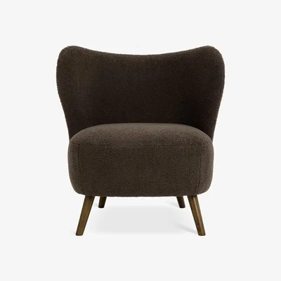 Habitat Habitat Crosby Boucle Accent Chair - Brown