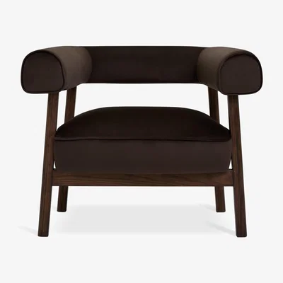 Habitat Habitat Elio Velvet Chair - Brown