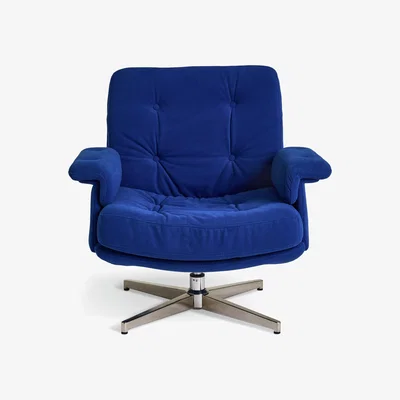 Habitat Habitat Dawson Fabric Swivel Chair - Blue