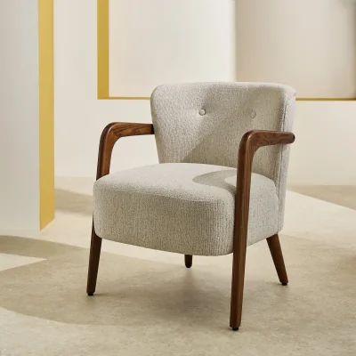 Habitat Habitat Yanni II Woven Fabric Accent Chair - Natural