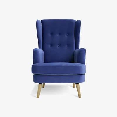 Habitat Habitat Callie Velvet Chair - Cornflower Blue