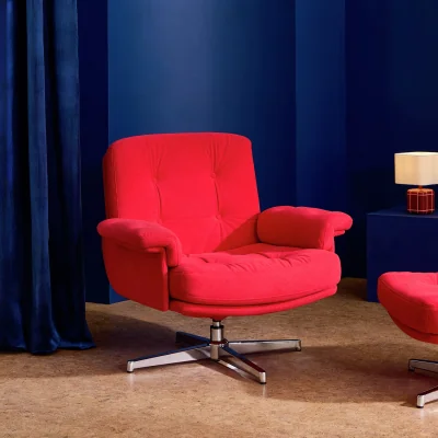 Habitat Habitat Dawson Fabric Swivel Chair - Red