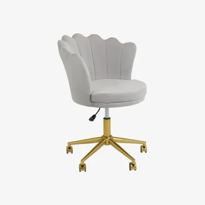Habitat Habitat Georgia Scallop Velvet Chair - Grey