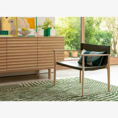 Heal's Amura Stilt Armchair Caffee Stained Ash in Cuoio 38