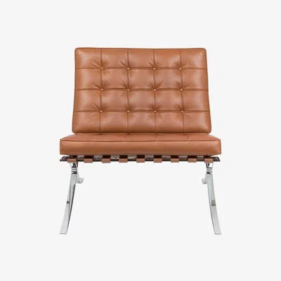 Heal's Knoll Barcelona Relax Chair Venezia Cognac Leather - Heal's UK Furniture