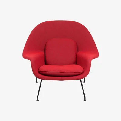 Heal's Knoll Womb Chair Relax Edition 18WE Red Black Frame - Heal's UK Furniture