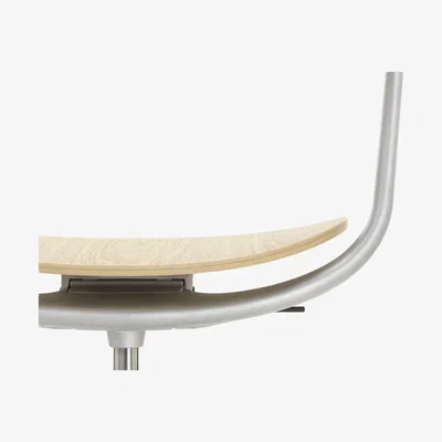 Heal's Vitra Mynt Chair Nat Oak 4 Star Base Blasted Aluminium Felt Glides