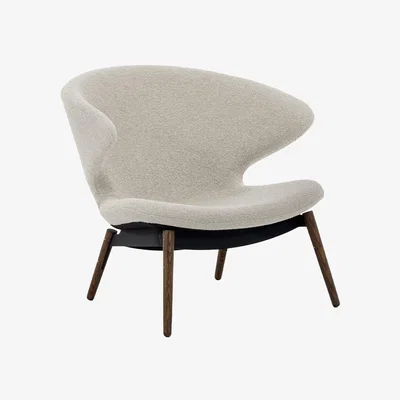 Heal's Case Ella Lounge Chair in Walnut and Boucle Chalk