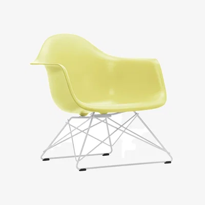Heal's Vitra Eames LAR Chair RE in Citron with White Powder-Coated Base