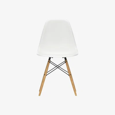 Heal's Vitra Eames DSW Side Chair New Height Poppy Red Ash Honey Base - Heal's UK Furniture