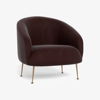 Heal's Heal's Bloomsbury Chair Smart Luxe Velvet Acorn Brass Feet