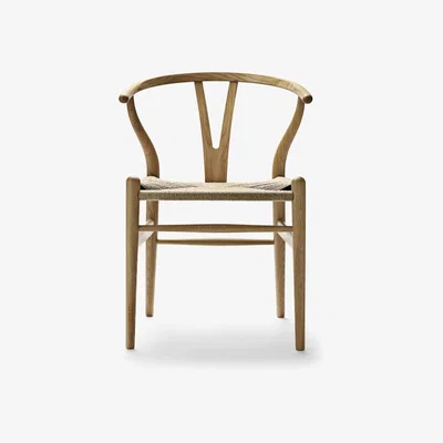 Heal's Carl Hansen & Son Wishbone Chair CH24 Smoked Oak Natural Paper Cord Seat - Heal's UK Furniture