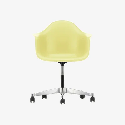 Heal's Vitra Eames PACC Armchair RE in Citron with Hard Floor 03 Castors