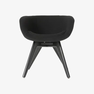 Heal's Tom Dixon Scoop Low Chair Black Fabric Black Legs - Heal's UK Furniture