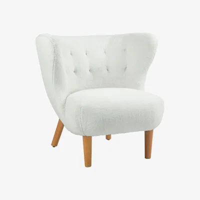 Homebase Otto Wingback Faux Fur Accent Chair