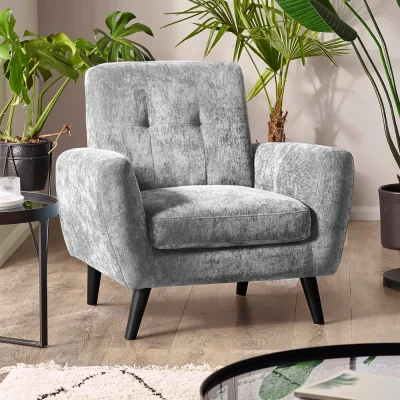 Happy Beds Monza - Armchair - Dove Grey - Fabric