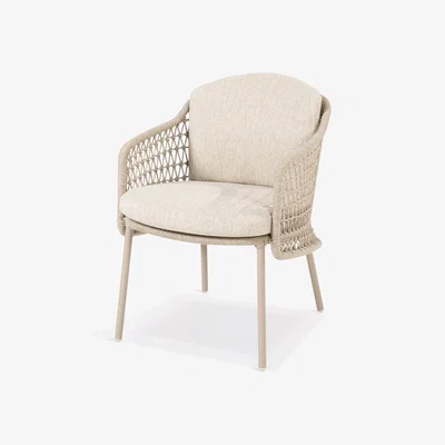 John Lewis 4 Seasons Outdoor Puccini Garden Dining Chair, Set of 2, Latte