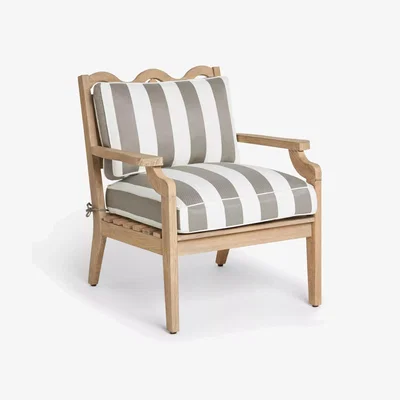 John Lewis John Lewis Squiggle Garden Lounge Chair, FSC-Certified (Acacia Wood), Natural