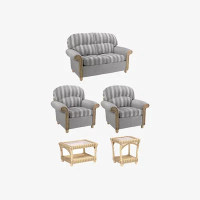 John Lewis Desser Samford Taditional Rattan 4-Seater Lounging Table & Chairs Set, Grey